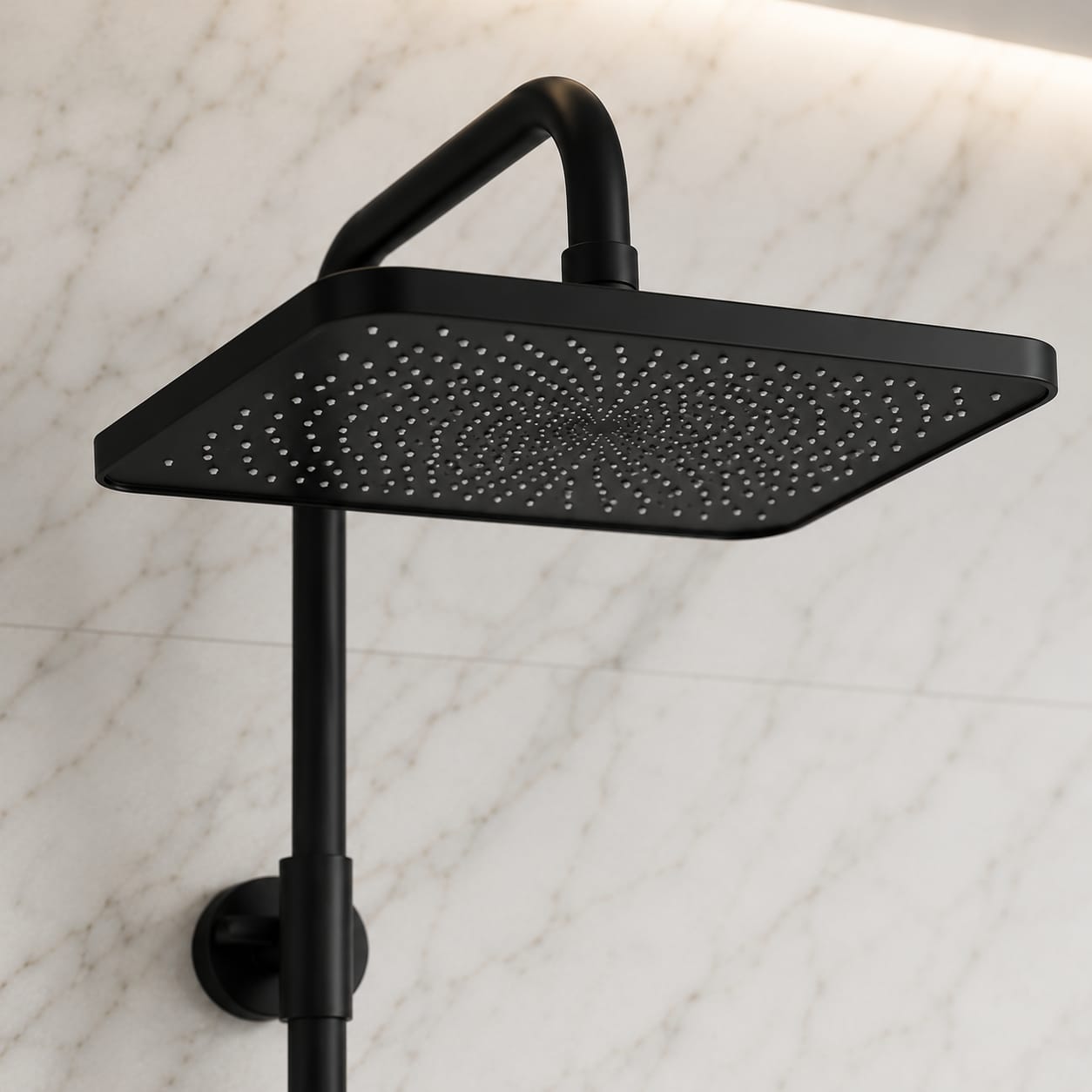 COLONNE DE DOUCHE NOIR MAT FIRMER AVEC ÉTAGÈRE – MITIGEUR INTÉGRÉ