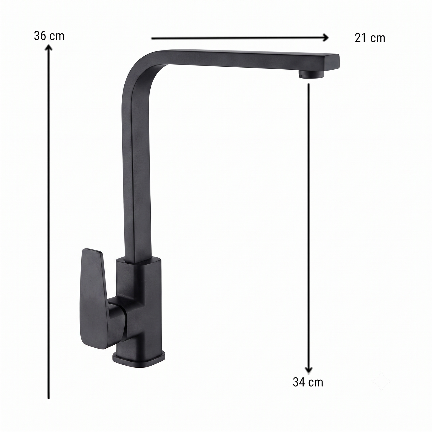 Mitigeur de Cuisine GLOBAL – Noir Mat | Rotation 360°