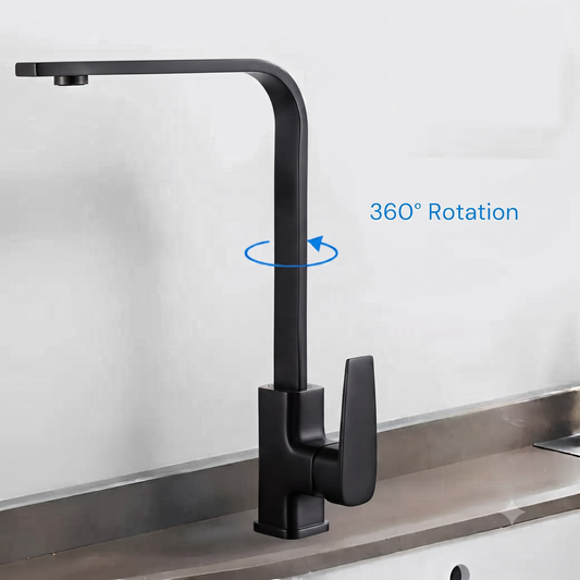 Mitigeur de Cuisine GLOBAL – Noir Mat | Rotation 360°