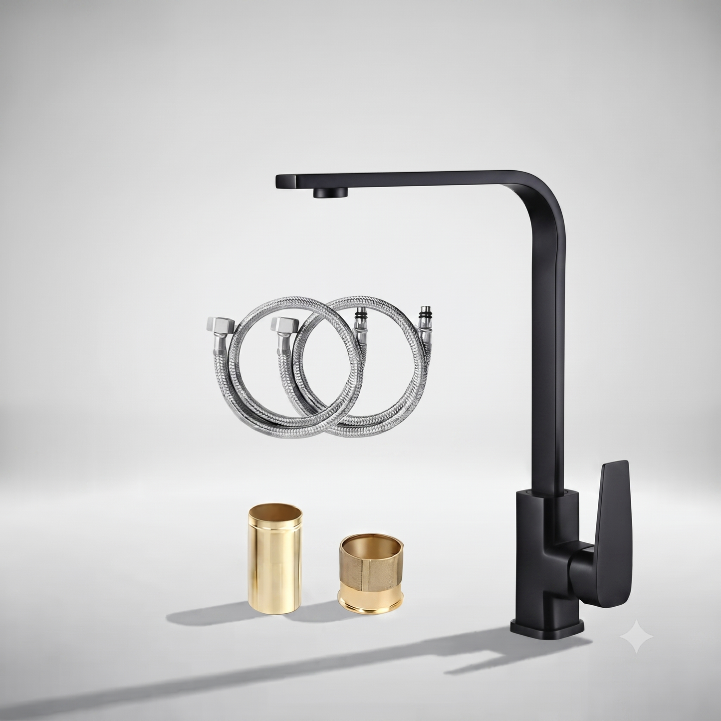 Mitigeur de Cuisine GLOBAL – Noir Mat | Rotation 360°