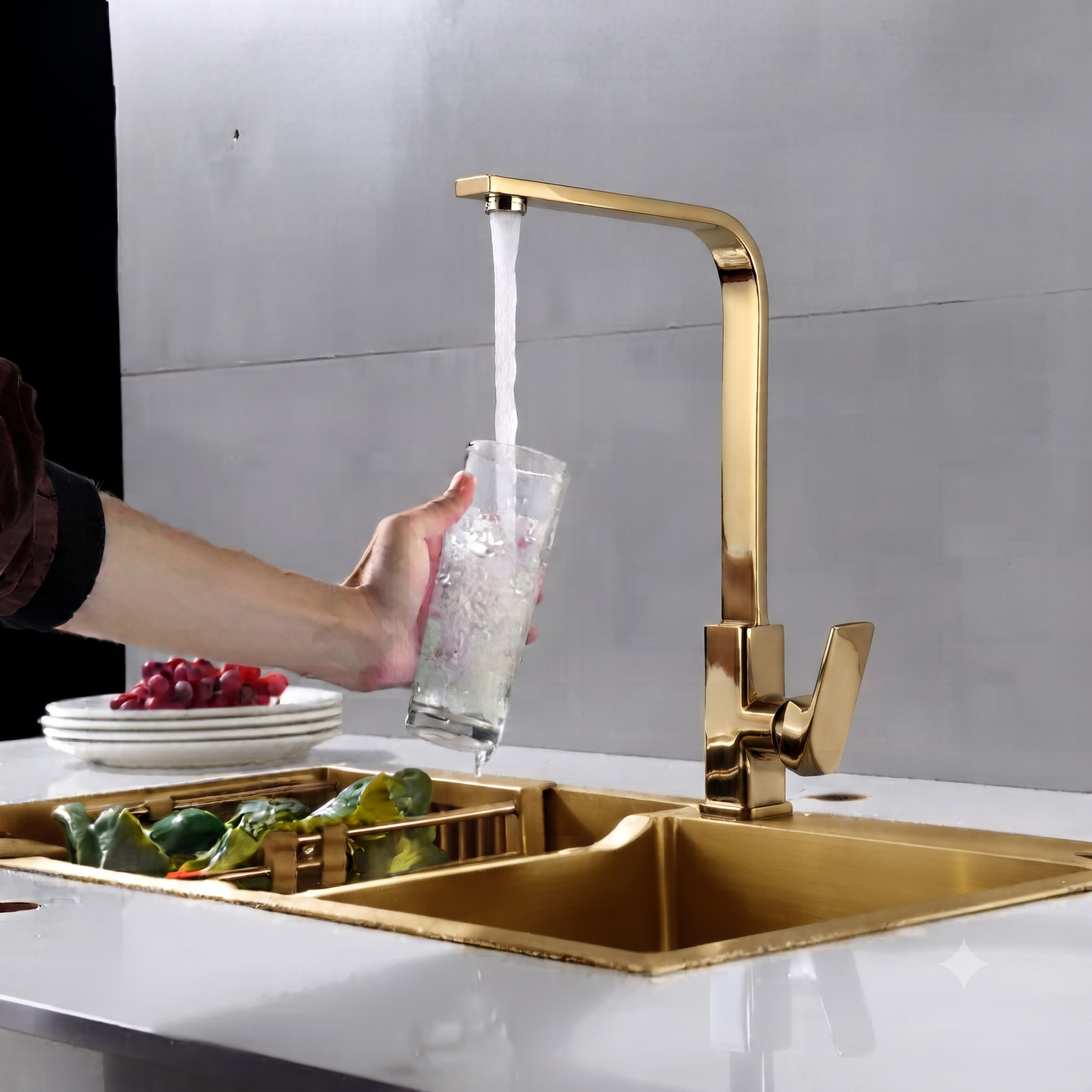 Mitigeur de Cuisine GLOBAL – Finition Doré Brillant