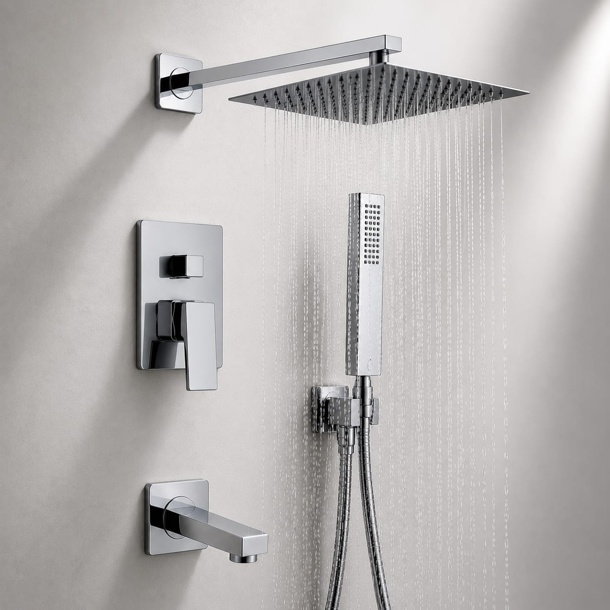 Mitigeur de Douche Encastré SANILUM – 3 Sorties | Chrome Brillant