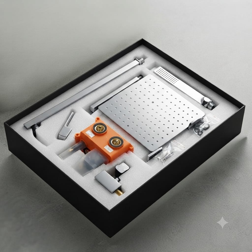 Mitigeur de Douche Encastré SANILUM – 3 Sorties | Chrome Brillant