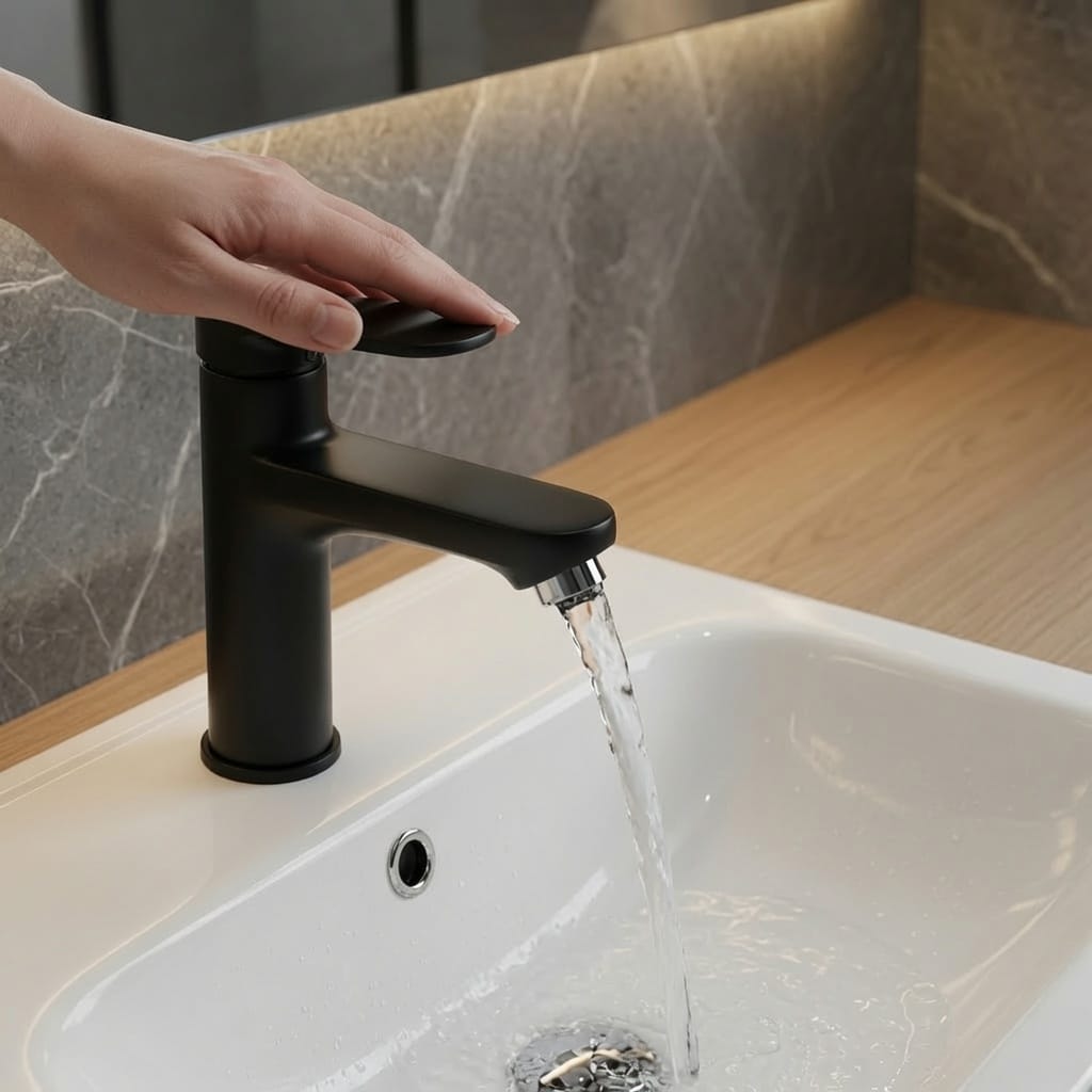 PACK NOIR MAT   MITIGEUR DOUCHE + MITIGEUR LAVABO