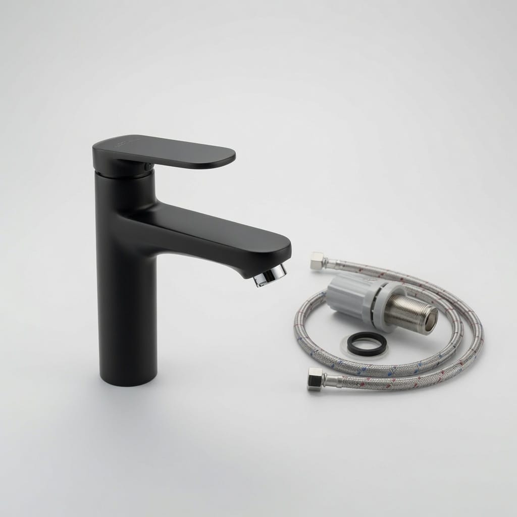PACK NOIR MAT   MITIGEUR DOUCHE + MITIGEUR LAVABO