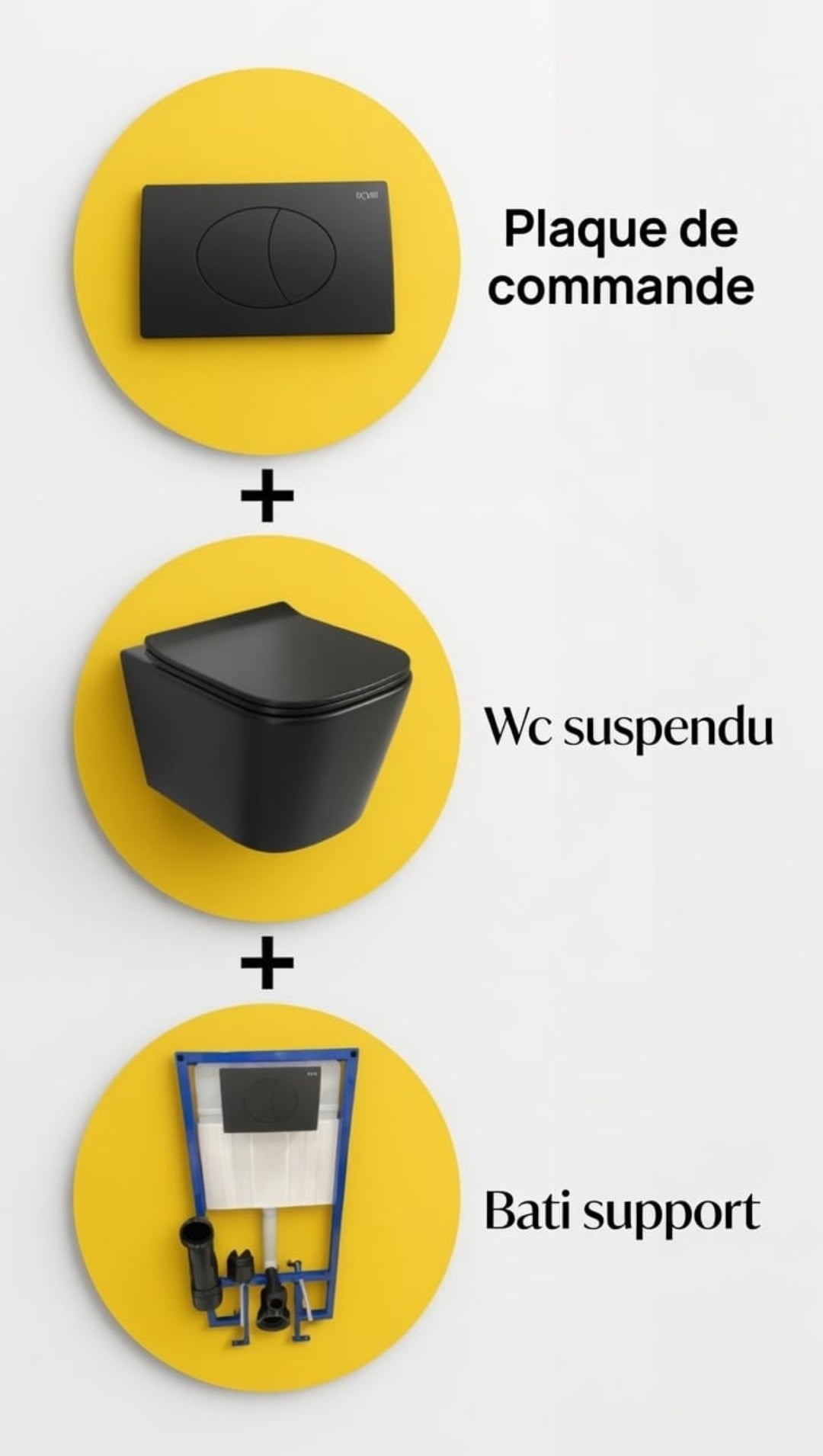Pack Promo WC Suspendu Noir Mat Complet 2699.00